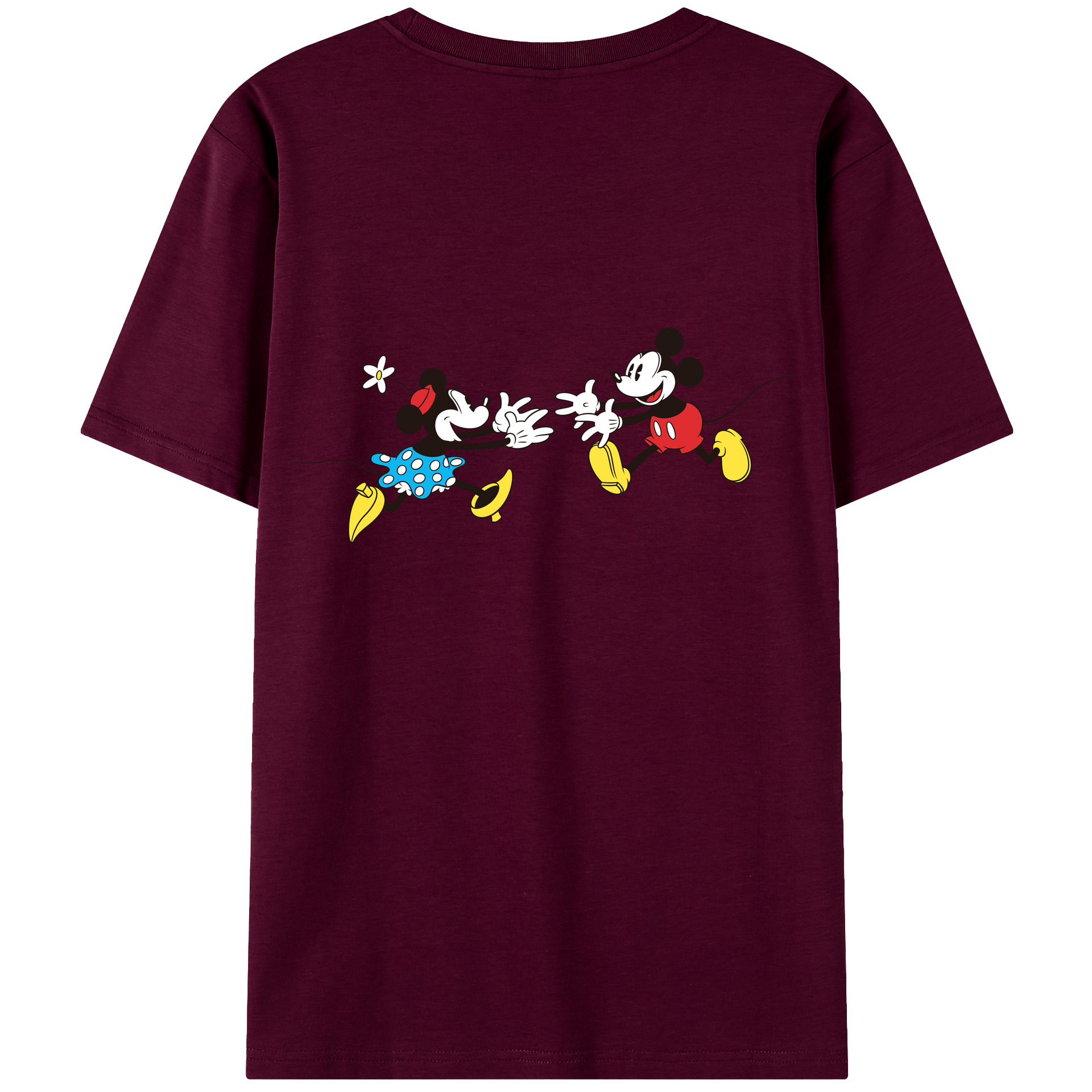 （画像用） ミッキーマウス Mickey Mouse レディース半袖Tシャツ(バックプリント)